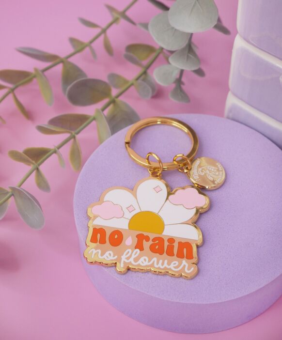 🌸No Rain no Flower 🌸 sleutelhanger