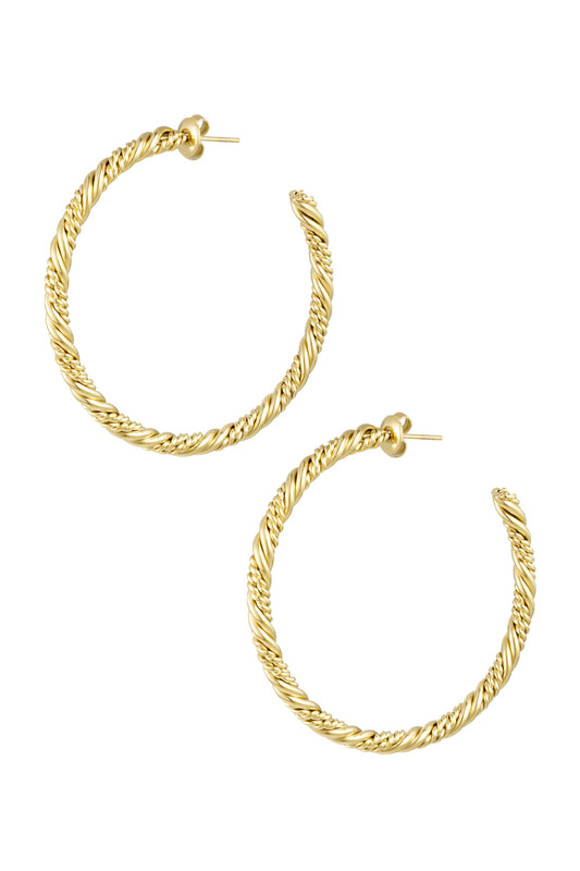 Twisted hoops goud