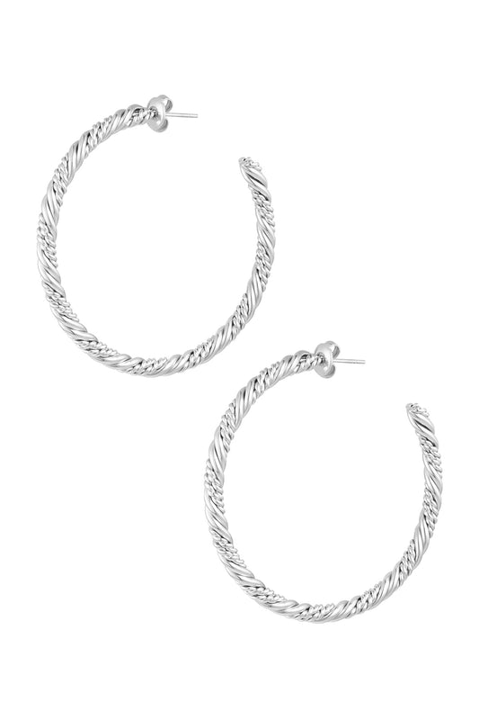 Twisted hoops zilver